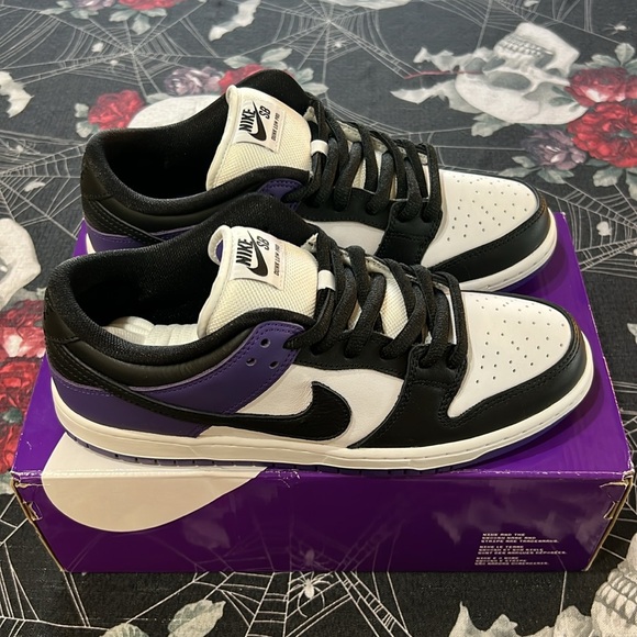 DS NIKE SB DUNK LOW PRO COURT PURPLE SZ MENS 9 BQ6817 500 NEW DEADSTOCK - Picture 3 of 10